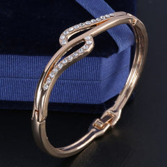 12 Styles Love Heart Bracelets Screw Bangles Women Stainless Steel Bracelet Bangle Inlay Rhinestone Gold Silver Jewelry Gift