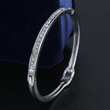 12 Styles Love Heart Bracelets Screw Bangles Women Stainless Steel Bracelet Bangle  Inlay Rhinestone Gold Silver Jewelry Gift