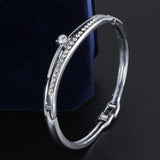 12 Styles Love Heart Bracelets Screw Bangles Women Stainless Steel Bracelet Bangle  Inlay Rhinestone Gold Silver Jewelry Gift